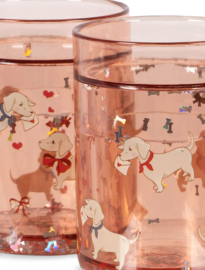 Glitter Cup: Woof Letter Rose