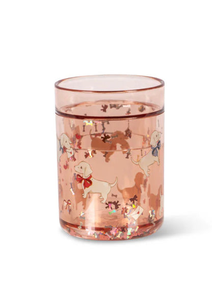 Glitter Cup: Woof Letter Rose