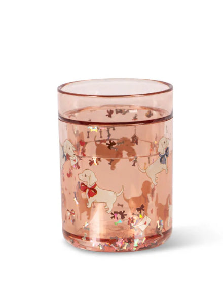 Glitter Cup: Woof Letter Rose