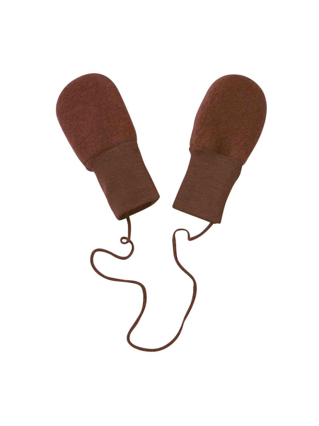 Wool Baby Mittens: Cinnamon