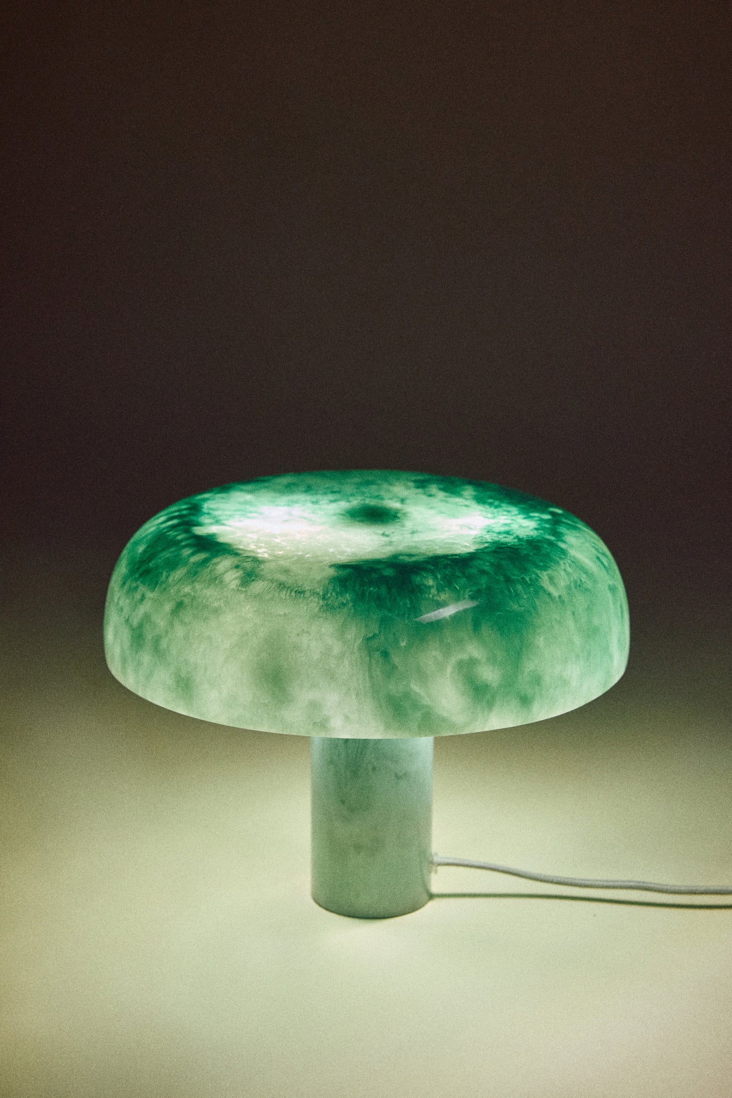 Small Mushroom Lamp:  Mint