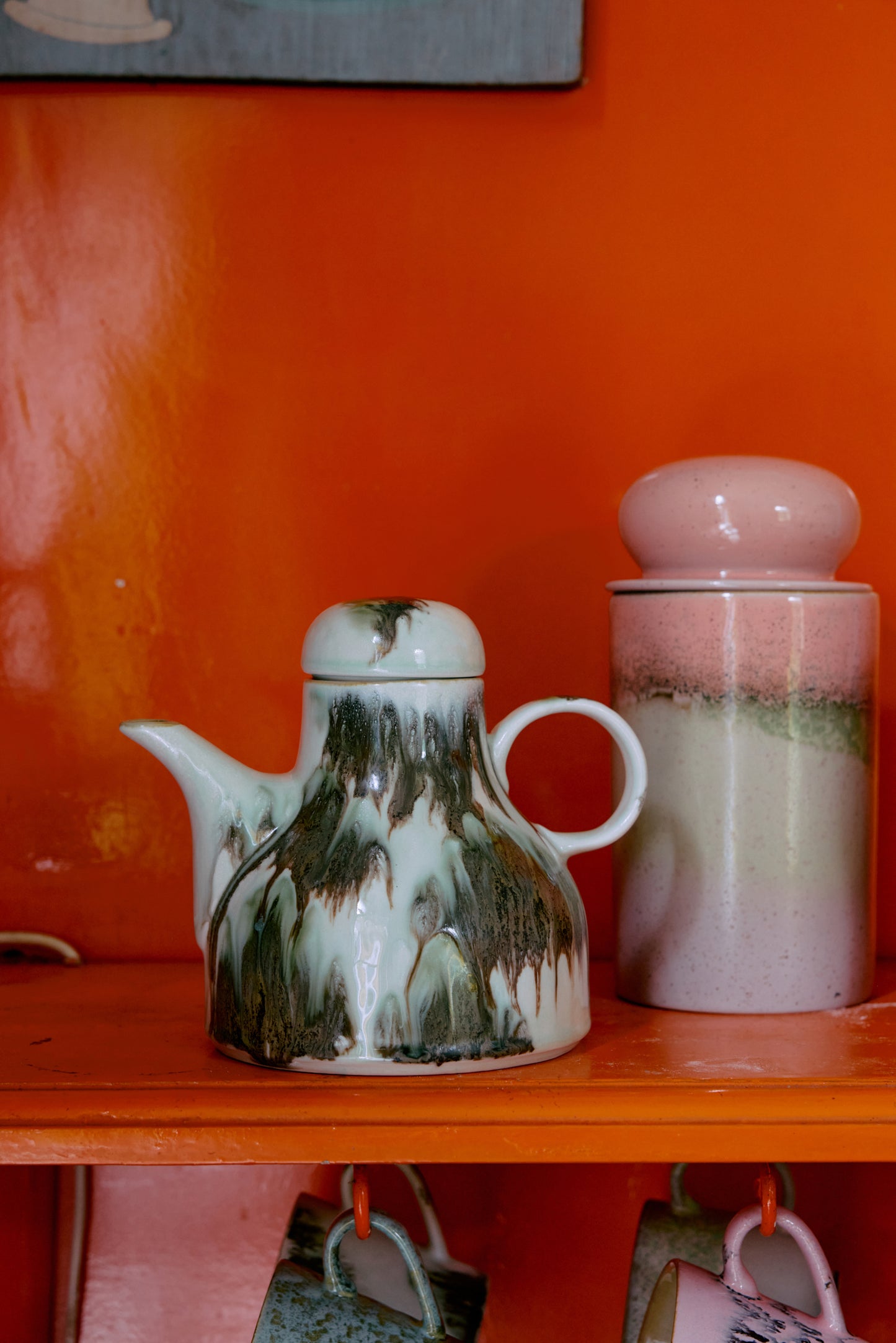 70’s Ceramic Coffee Pot: Tide