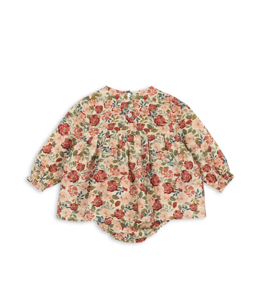 Bella Frill Baby Romper: Tango