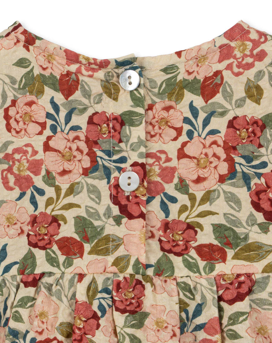 Bella Frill Baby Romper: Tango
