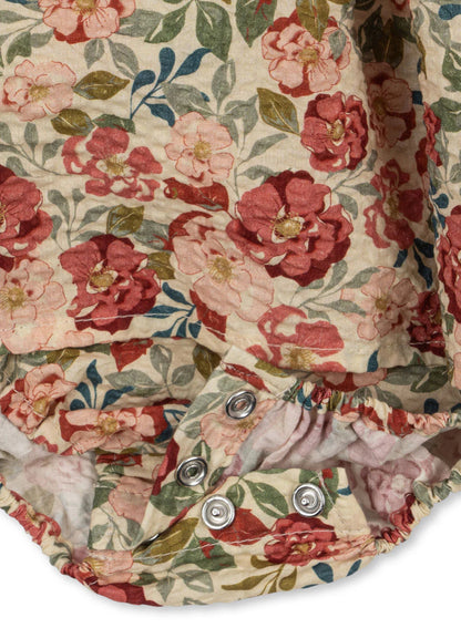 Bella Frill Baby Romper: Tango