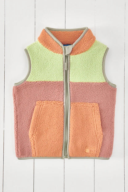 Aurora Pink Kids Borg Gilet