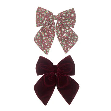 Agnes Oversized Bow Pack Burgundy