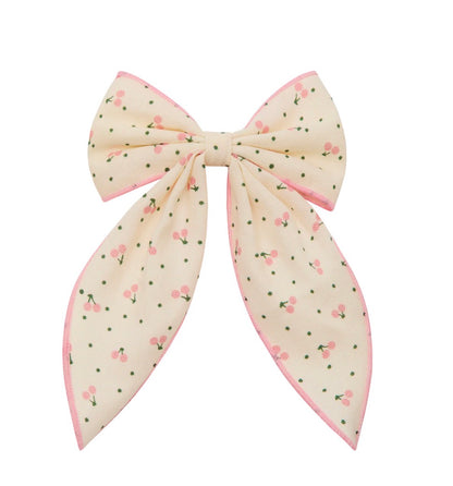 Cherry Print Oversized Bow