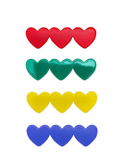 Heart Acetate Clips