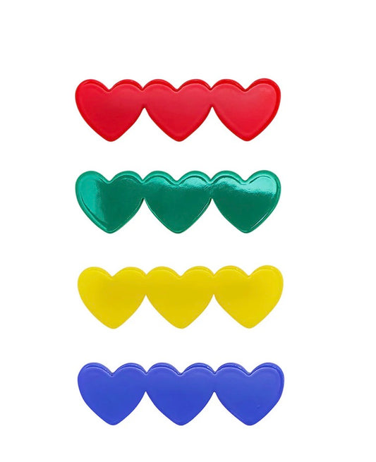 Heart Acetate Clips