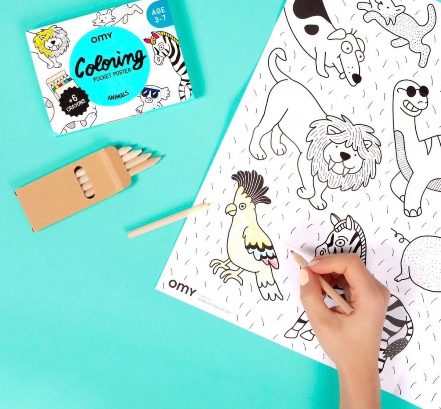 Animal Pocket Colouring