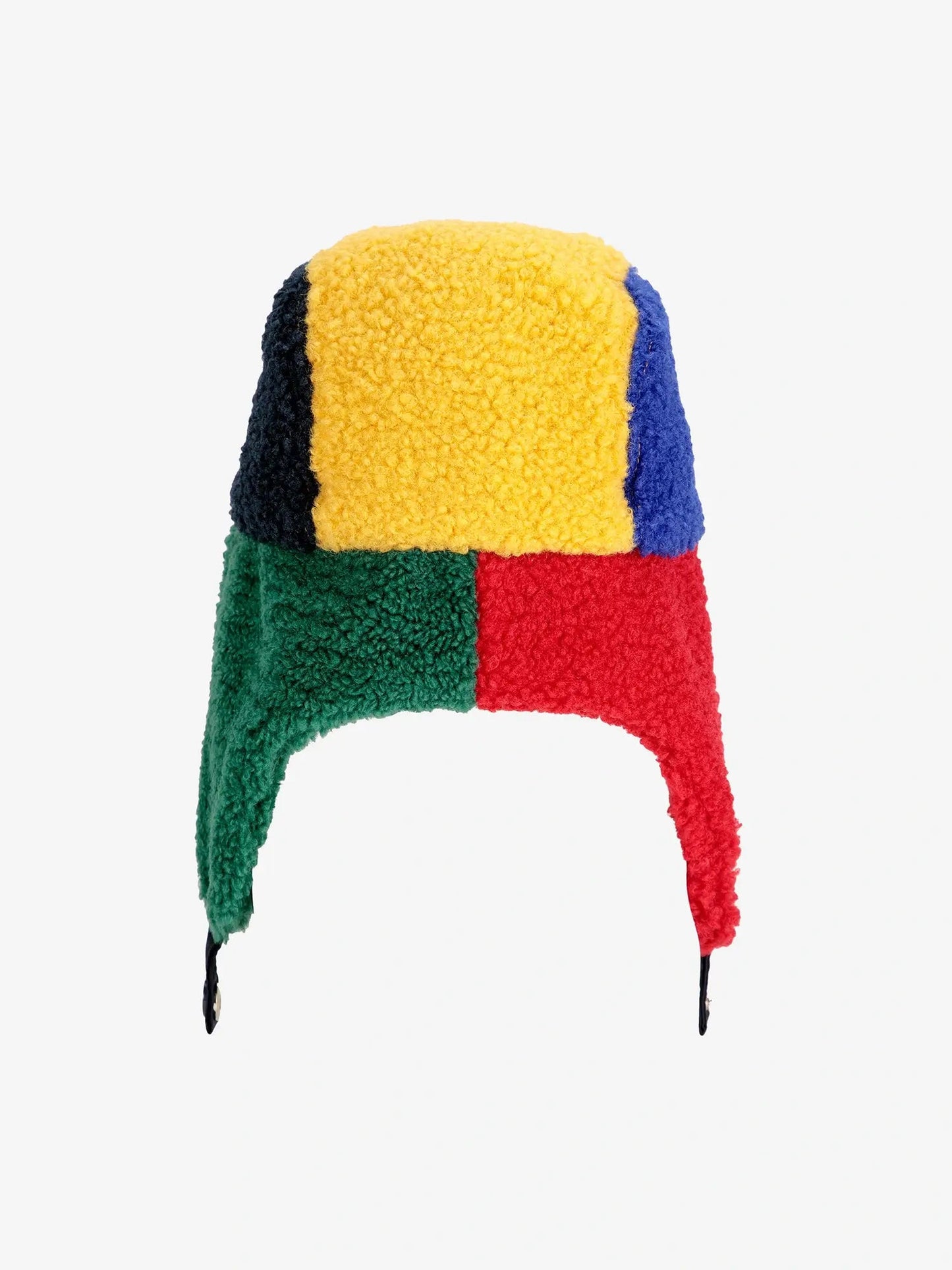 Colour Block Sheepskin Chapka Hat