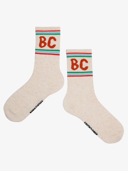 BC Shadow Long Socks - White