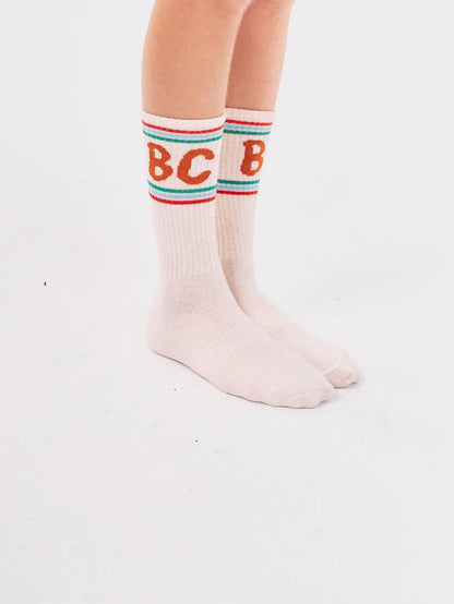 BC Shadow Long Socks - White