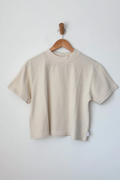 Sunset Mock Neck Tee - Naturel