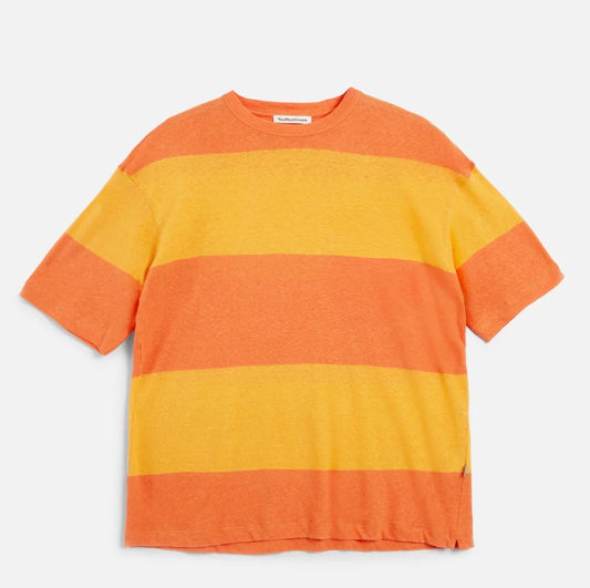 Triple Stripe Unisex T-Shirt Orang/ Yellow