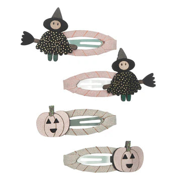 Witch And Pumpkin Clips