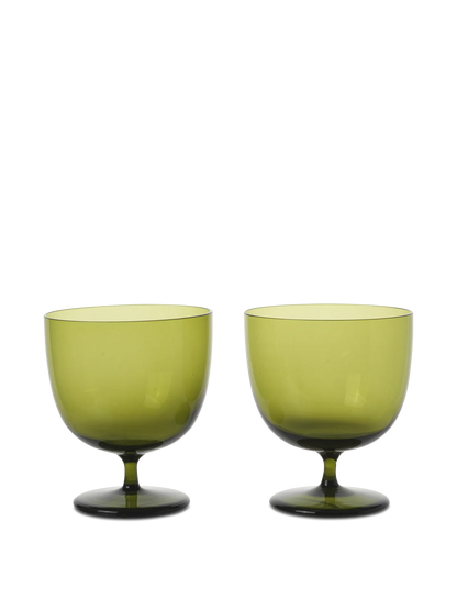 Host Water Glasses Set Of 2 Moss Green