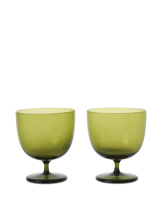 Host Water Glasses Set Of 2 Moss Green