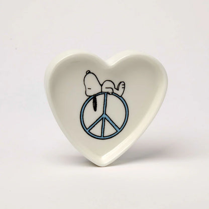 Peanuts Trinket Dish Heart Shape Peace