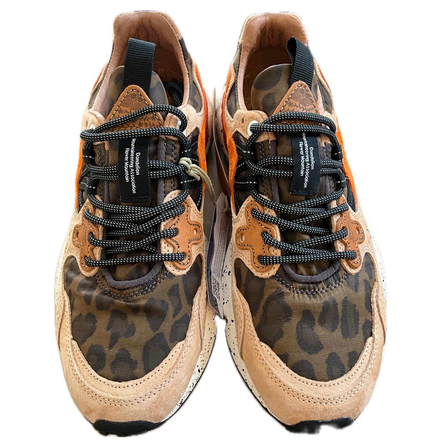 Yamano Uni 3 -Suede and technical fabric sneakers - Leopard Brown-Beige