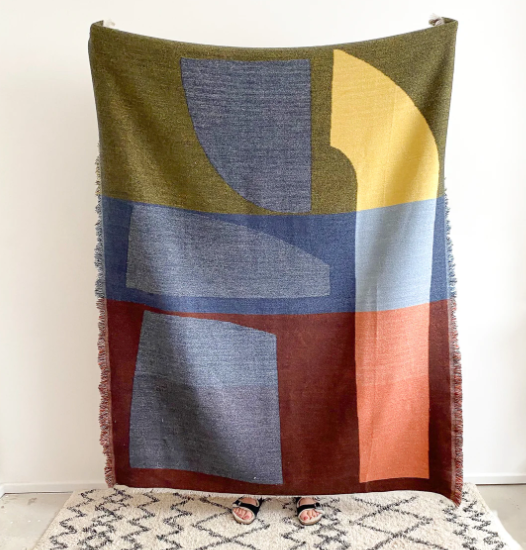 Sophie Home Form Merino Wool Throw: Multi