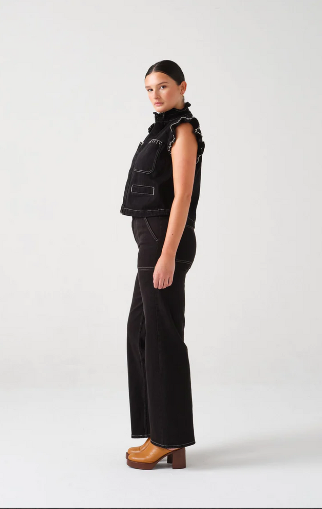 Seventy + Mochi Full Length Elodie Jean In Black Denim