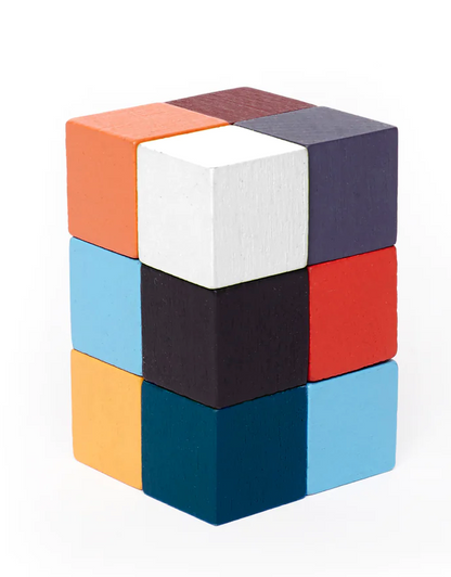 Kikkerland - Elastic Cube 3D Wooden Puzzle