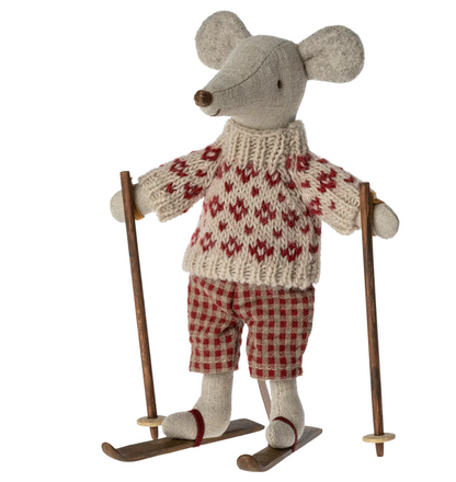 Mum Winter Mouse With Ski Set
