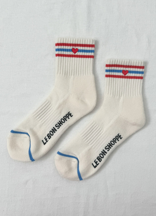 Girlfriend Socks - Embroidered  Leche