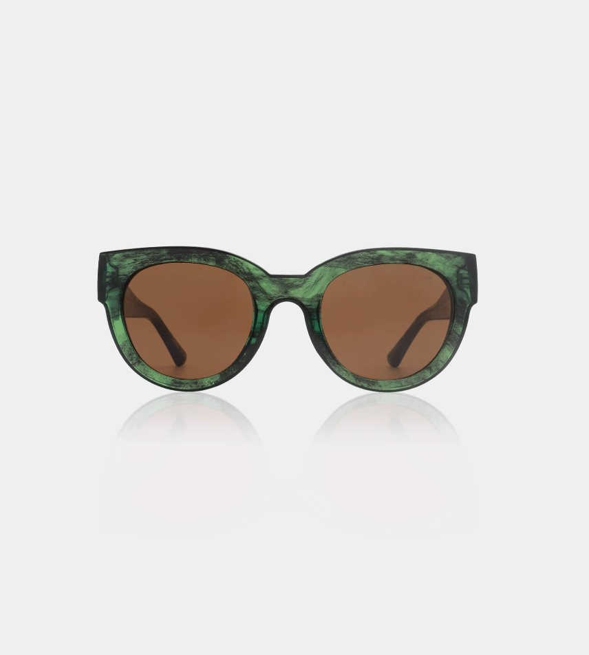 Lilly Sunglasses - Green Marble Transparent