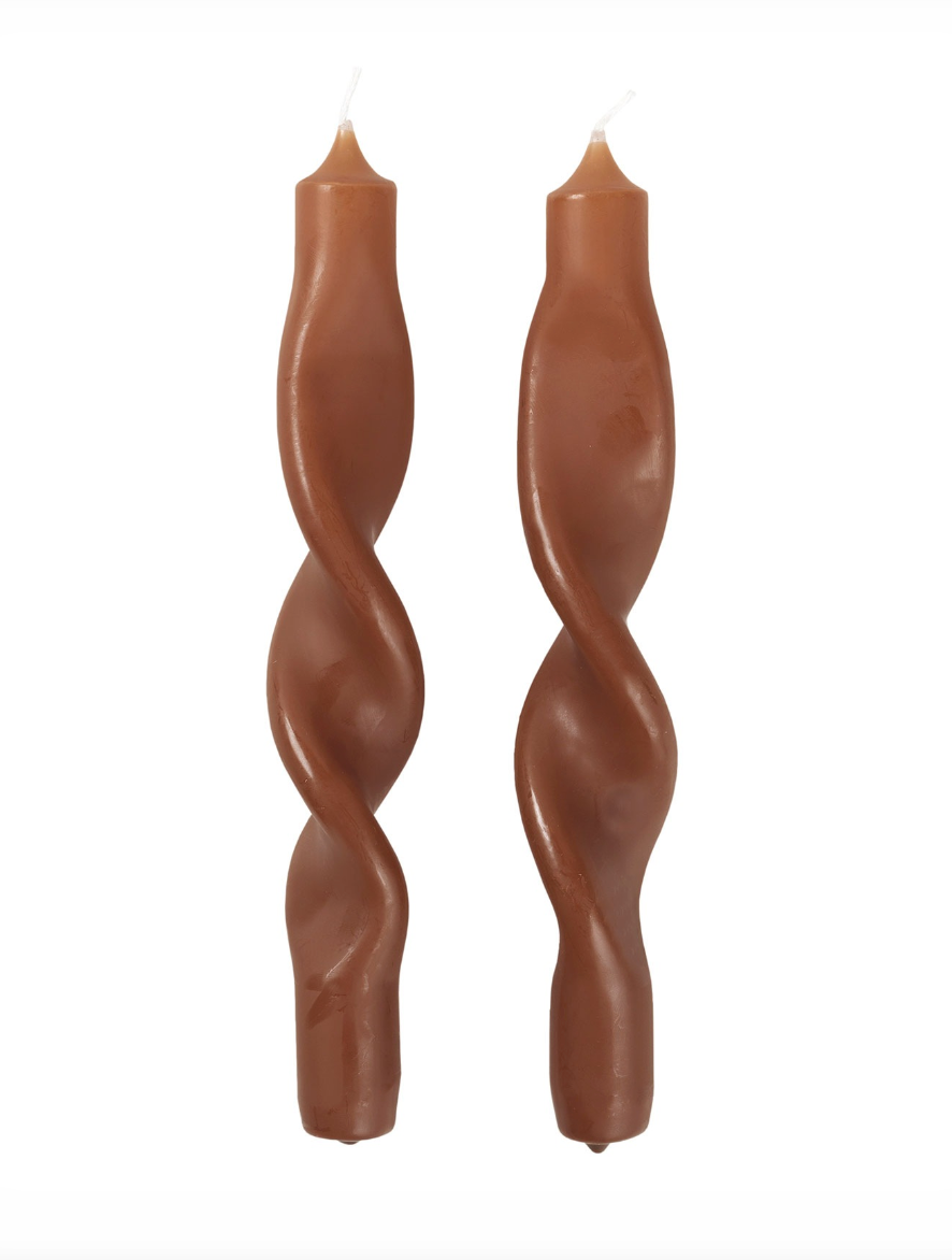 Twisted Candles - Terracotta