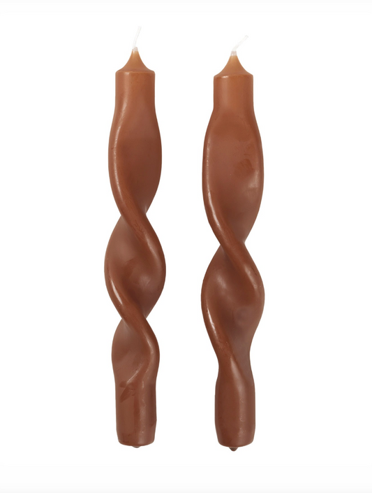Twisted Candles - Terracotta