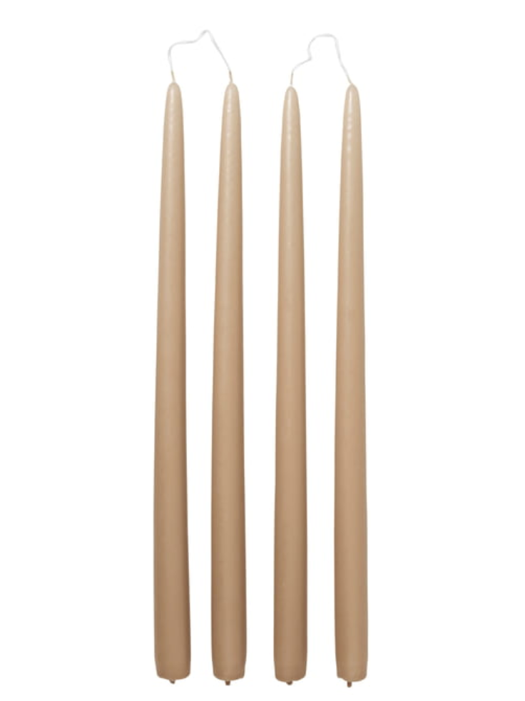 Smooth Tapered Candles - Walnut
