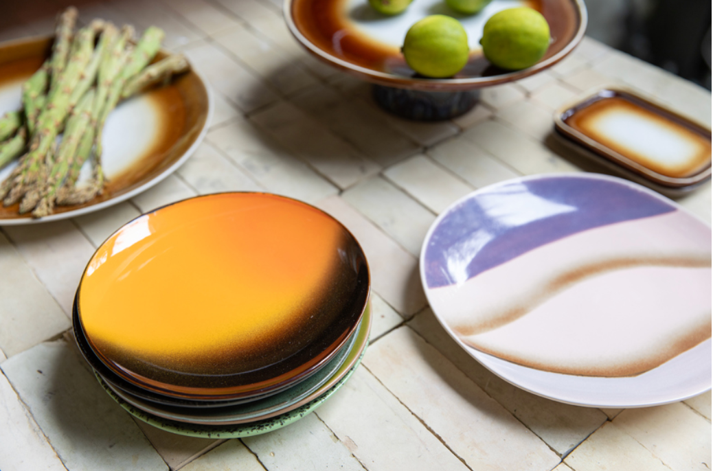 70’s Ceramics Side Plates Valley - Set Of 2