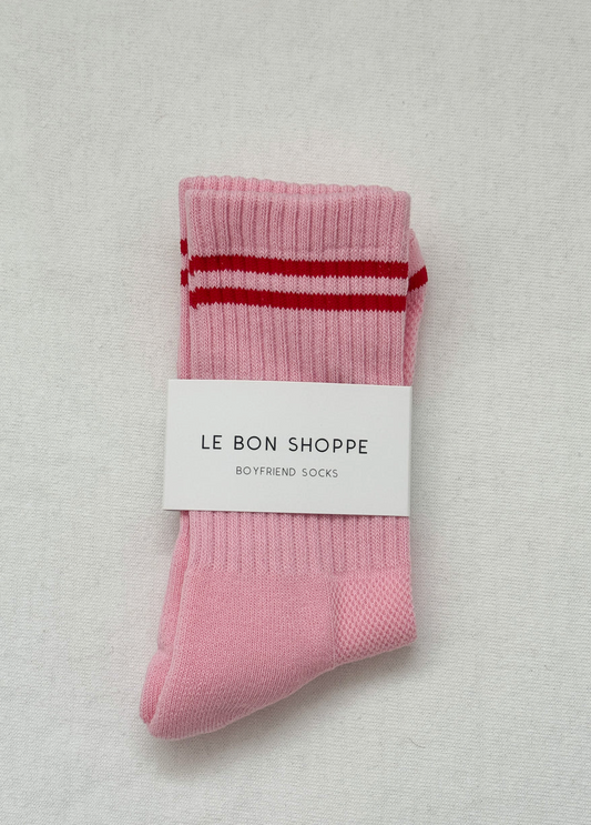 Boyfriend Socks  - Amour Pink