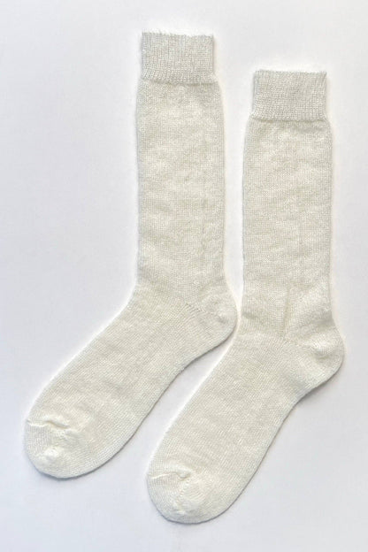 Mohair Veil Socks - Cream