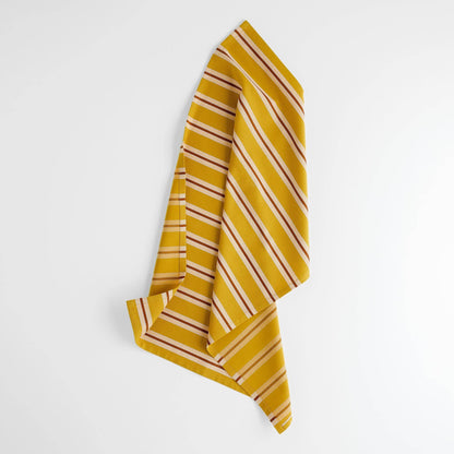 Stripe tea towel: Mustard