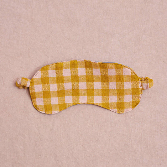 Linen Eye Mask | 3 prints available: Wes Gingham