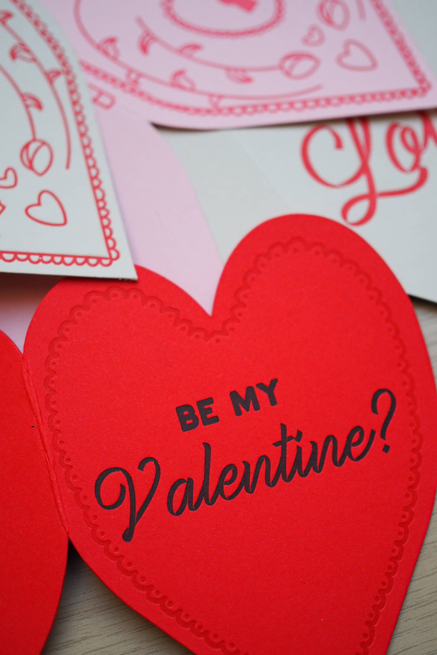 Be my Valentine heart card