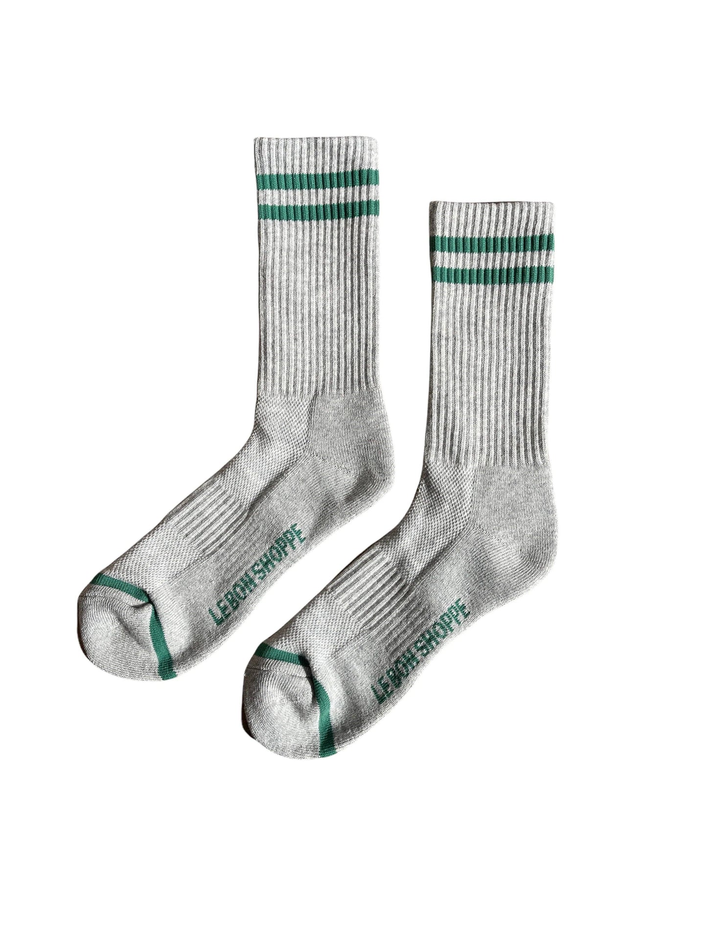 Extended Boyfriend Socks - Light Grey