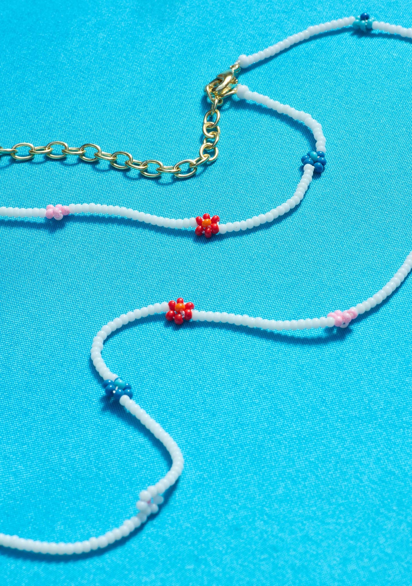 Flower Seed Bead Necklace