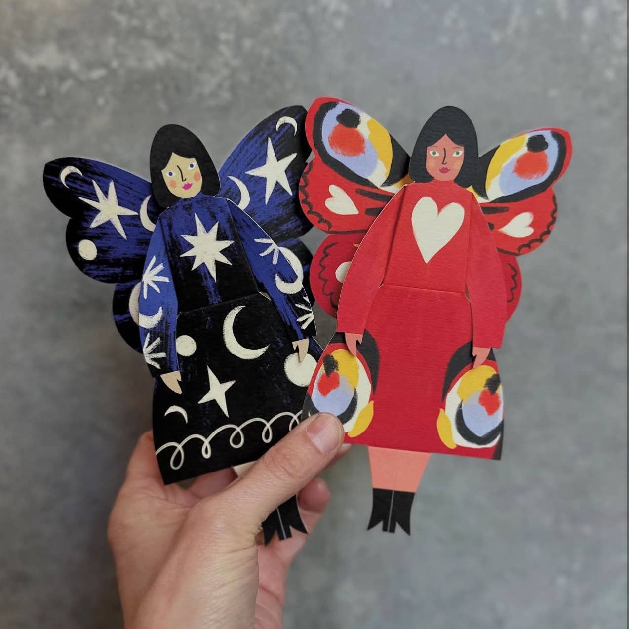 Butterfly Woman Sitting Greeting Card - Cosmic 