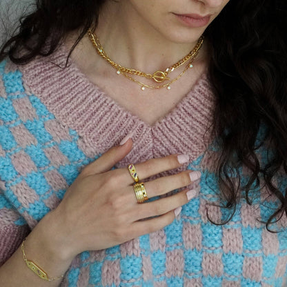 Kaleidoscope Gemstone Ring: Gold / Medium