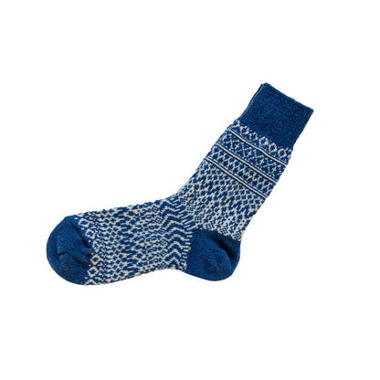 NK0101 Wool Jacquard Socks: Oatmeal / M (USM7-9/USW8-10/EUR40-43)