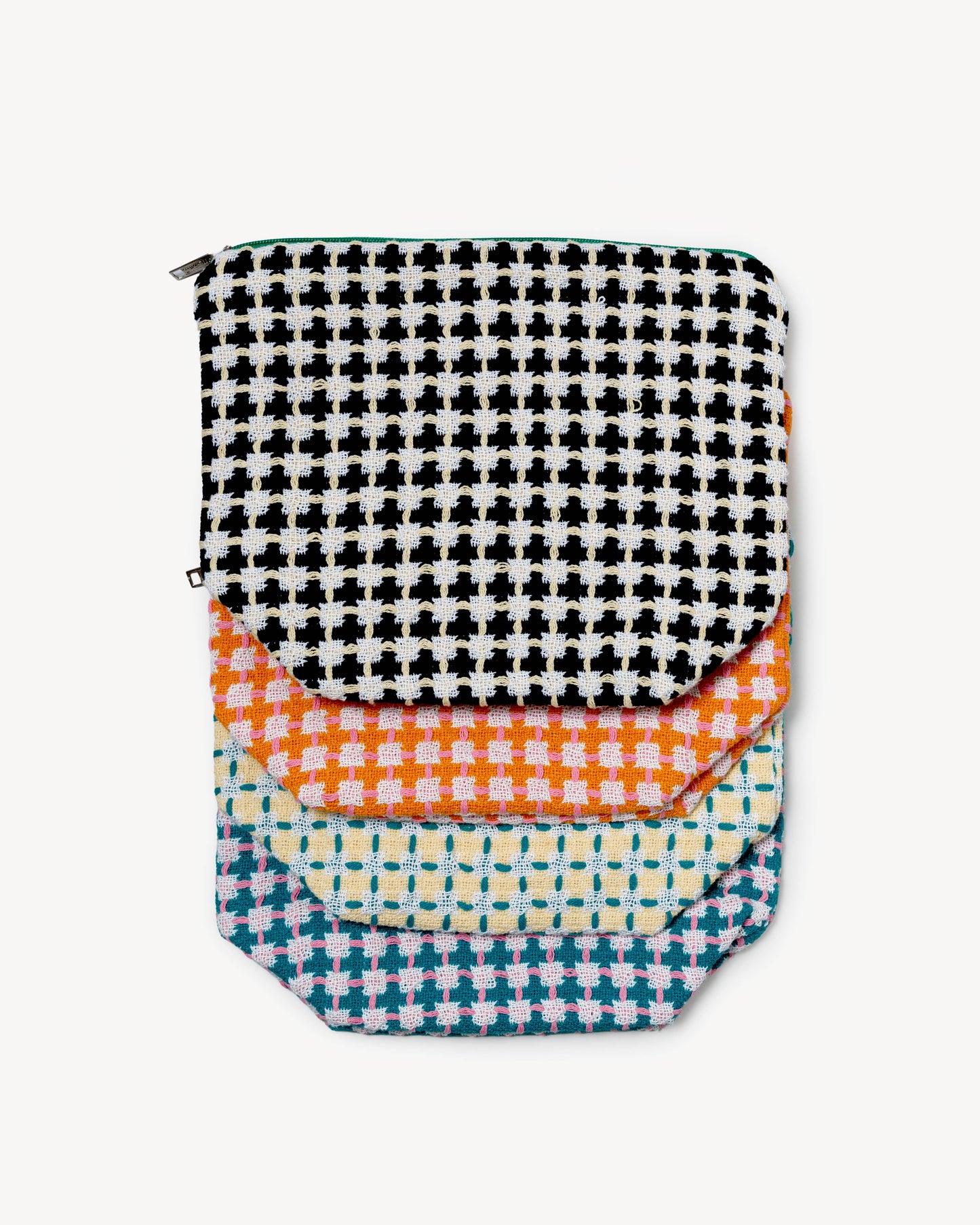 Recycled Cotton Wash Bag: Navy & Yellow