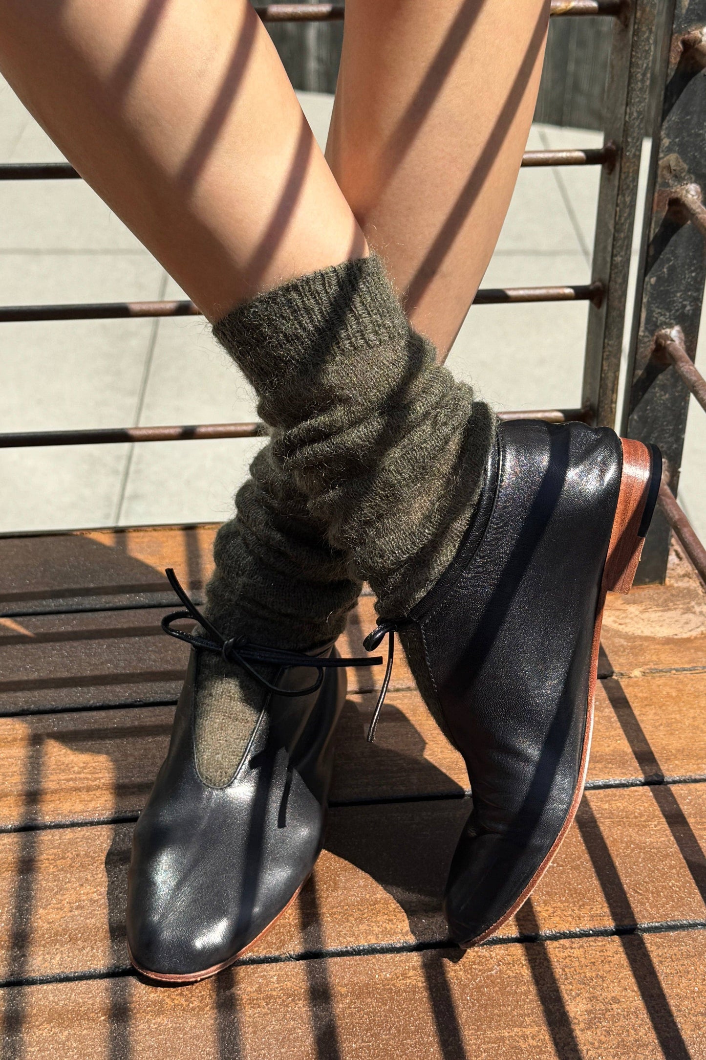 Mohair Veil Socks - Mountain Olive