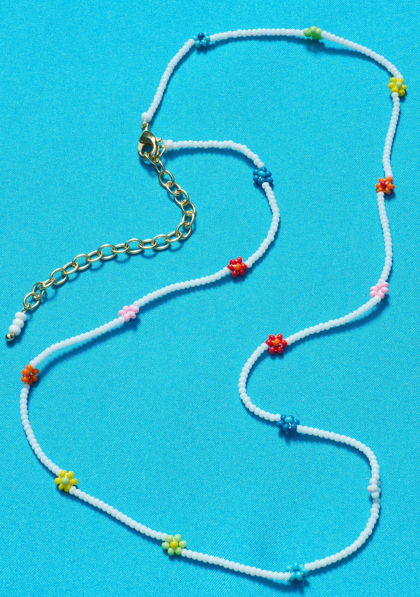 Flower Seed Bead Necklace