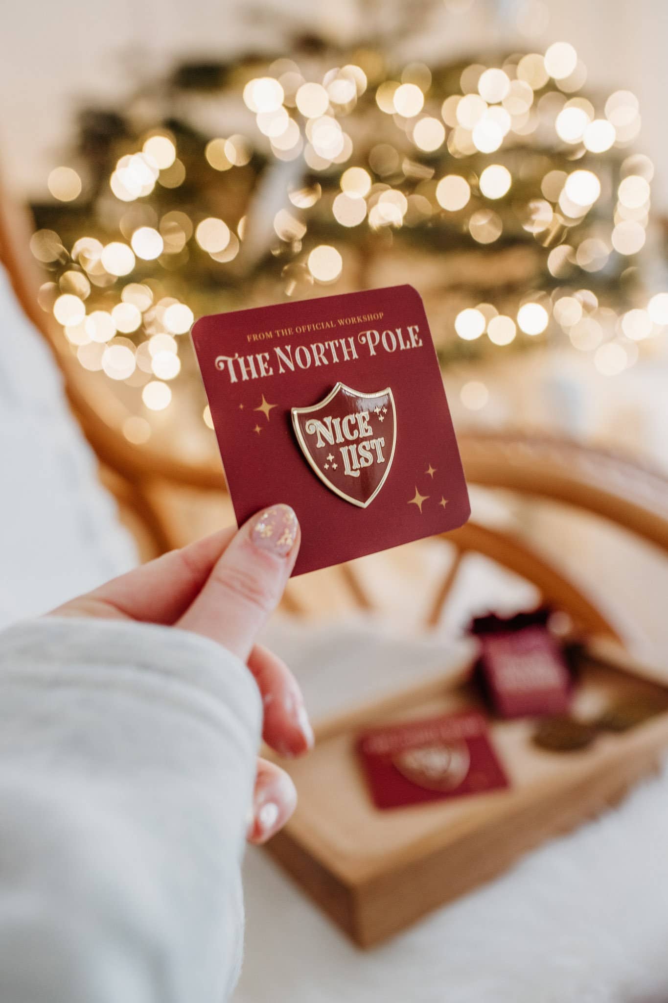 Nice List Badge Enamel Pin