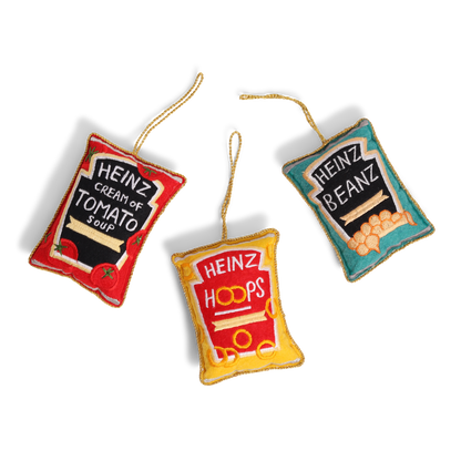 Heinz Beanz Embroidered Christmas Decoration, 10cm